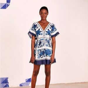 Farm Rio Tropical Tiles dress NWT